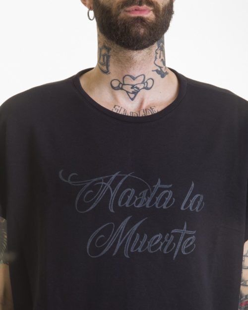 Felpa t-shirt Hasta la Muerte nera